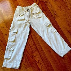 Free People Cargo Drawstring Cotton Pants